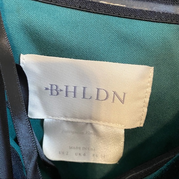 BHLDN Emerald Green Full Length Velvet Gown - Size 2 - Picture 10 of 12